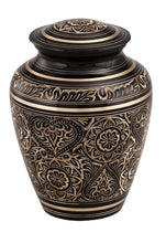 Load image into Gallery viewer, Large/Adult 200 Cubic Inches Marvel Golden Aura Brass Funeral Cremation Urn
