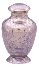 Load image into Gallery viewer, Large/Adult 200 Cubic Inches Sheen Purple Rose Brass Funeral Cremation Urn
