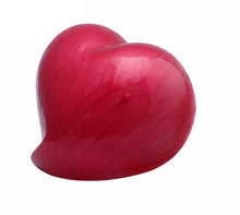 Load image into Gallery viewer, Small/Keepsake Red Infinity Eternal Heart Funeral Cremation Urn
