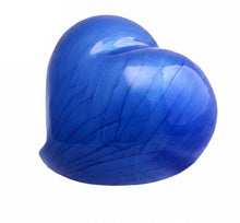 Load image into Gallery viewer, Small/Keepsake Blue Infinity Eternal Heart Funeral Cremation Urn
