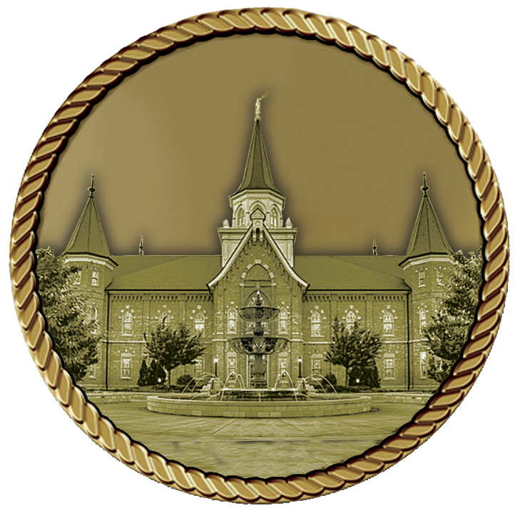LDS Provo City Center Temple Medallion for Box Cremation Urn/Flag Case - 4 Inch Diameter