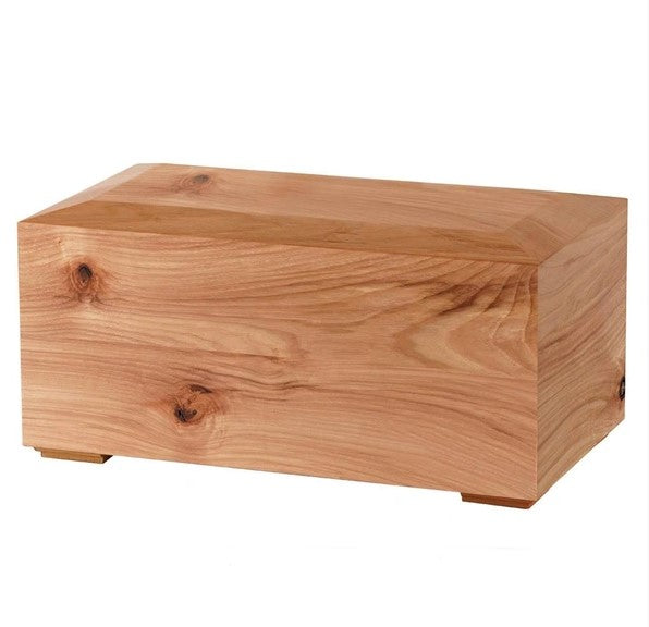 At Peace Memorials Melrose hickory wood cremation urn for ashes 200 cubic inches