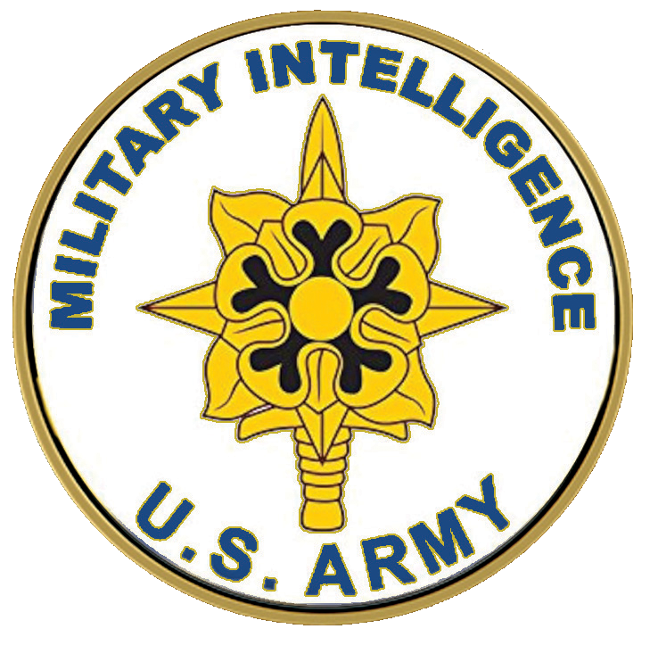 Military Intelligence Medallion for Box Cremation Urn/Flag Case -  3 Inch Diameter
