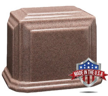 Load image into Gallery viewer, At Peace Memorials Companion Cultured Marble Urn for Ashes (Basilwood) 600 CI TSA Approved
