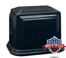 Load image into Gallery viewer, At Peace Memorials Millennium XL Cultured Marble Urn for Ashes (Black) 300 CI TSA Approved
