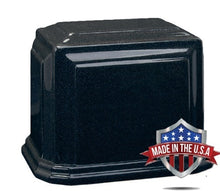Load image into Gallery viewer, At Peace Memorials Companion Cultured Marble Urn for Ashes (Black) 600 CI TSA Approved
