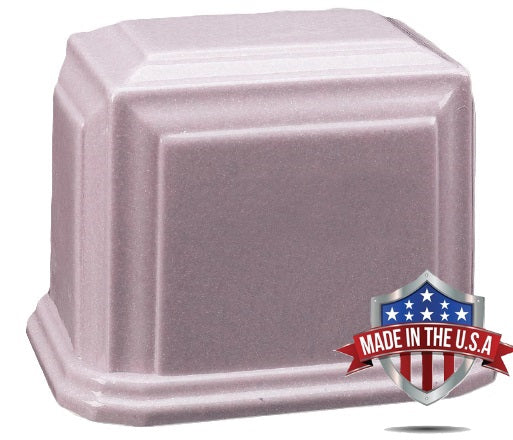 At Peace Memorials Companion Cultured Marble Urn for Ashes (Lavender) 600 CI TSA Approved