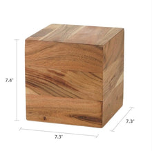 Load image into Gallery viewer, At Peace Memorials Modern Essentials Natural Cube Cremation Urn 240 Cubic Inches
