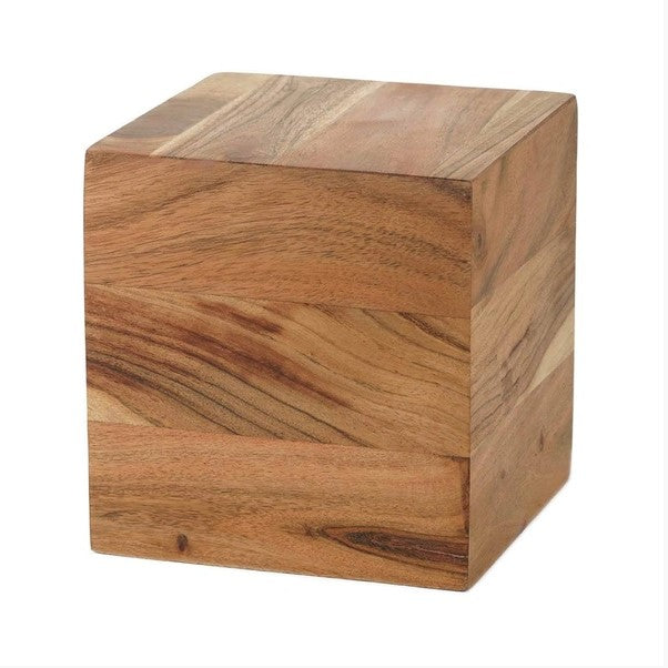 At Peace Memorials Modern Essentials Natural Cube Cremation Urn 240 Cubic Inches