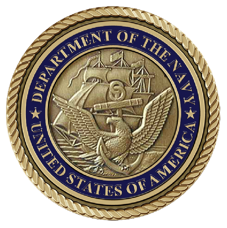 New Navy Medallion for Box Cremation Urn/Flag Case -  3 Inch Diameter