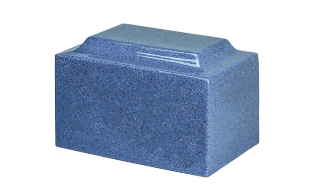 Classic Granite Paradise Blue Adult Funeral Cremation Urn, 210 Cubic Inches, TSA Approved