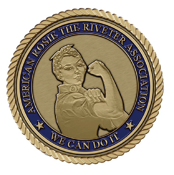 Rosie the Riveter Bronze Medallion for Box Cremation Urn/Flag Case -  2 Inch Diameter