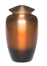 Load image into Gallery viewer, At Peace Memorials Classic Alloy Cremation Urn -Ombre Sandy Sunset - Adult 200 Cubic Inches
