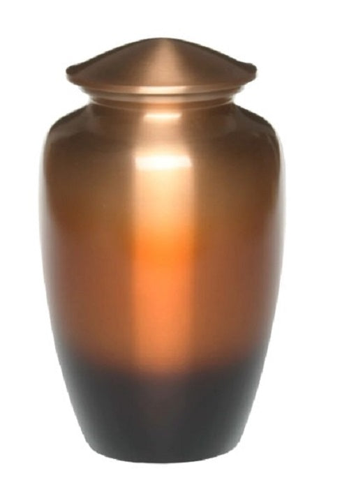 At Peace Memorials Classic Alloy Cremation Urn -Ombre Sandy Sunset - Adult 200 Cubic Inches