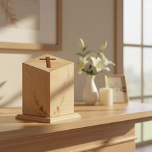 Load image into Gallery viewer, Large/Adult 210 Cubic Inches Serenity Cherry Wood Cremation Urn for Ashes
