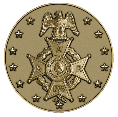 Son's of American Revolution Medallion for Box Cremation Urn/Flag Case - 4 Inch Diameter