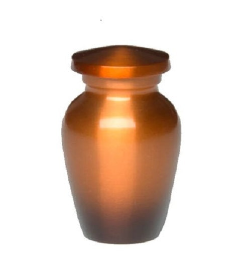 At Peace Memorials Classic Alloy Cremation Urn - Ombre Sunset - Keepsake 3 Cubic Inches