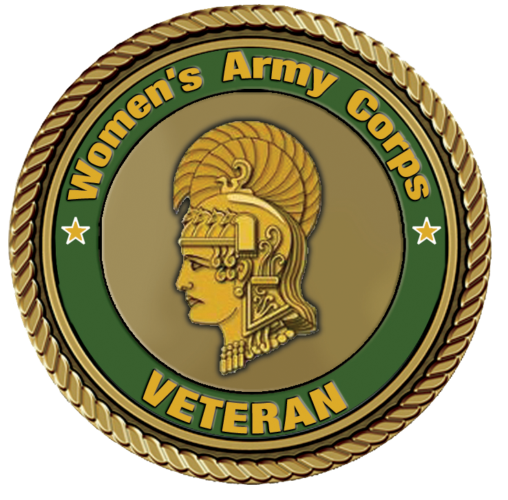 Women’s Army Corps Medallion for Box Cremation Urn/Flag Case - 2 Inch Diameter