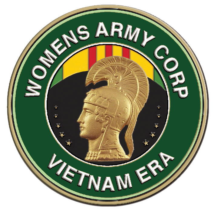 Women’s Vietnam Army Corp Medallion for Box Cremation Urn/Flag Case - 3 Inch Diameter