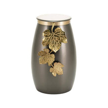 Load image into Gallery viewer, At Peace Memorials Meadow Song Leaves Slate/Bronze Large/Adult Cremation Urn 200 CI
