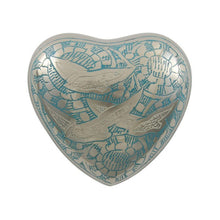 Load image into Gallery viewer, Solid Brass Guided Light Heart Keepsake Funeral Cremation Urn, 3 Cubic Inches
