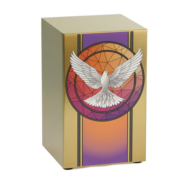 At Peace Memorials Life Canvas Dove Bronze Adult Cremation Urn 200 CI
