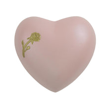 Load image into Gallery viewer, At Peace Memorials Rose Heart Keepsake Cremation Urn 3 Cubic Inches
