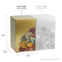 Load image into Gallery viewer, At Peace Memorials Life Canvas Mandala Bronze Companion Urn LEFT SIDE 200 CI

