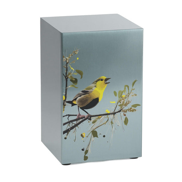 Life Canvas Birds Pewter, Left Side