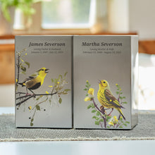 Load image into Gallery viewer, Life Canvas Birds Pewter, Left Side
