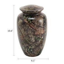Load image into Gallery viewer, At Peace Memorials Classic Shady Oak Camo Large/Adult Cremation Urn 195 CI
