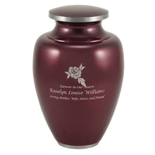 Load image into Gallery viewer, At Peace Memorials  XL Camden Garnet cremation urn for ashes 300 Cubic inches
