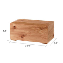 Load image into Gallery viewer, At Peace Memorials Melrose hickory wood cremation urn for ashes 200 cubic inches
