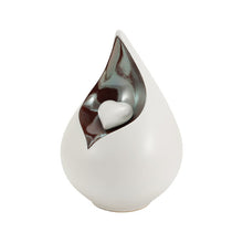 Load image into Gallery viewer, At Peace Memorials Eden Teardrop White Large/Adult Cremation Urn 200 CI
