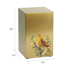 Load image into Gallery viewer, At Peace Memorials Life Canvas Birds Bronze Companion Urn RIGHT SIDE 200 CI
