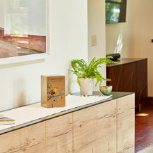 Load image into Gallery viewer, At Peace Memorials Life Canvas Birds Bronze Companion Urn LEFT SIDE 200 CI
