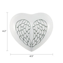 Load image into Gallery viewer, At Peace Memorials Arielle Heart, Angel Wings Petite Cremation Urn 20 Cubic Inches
