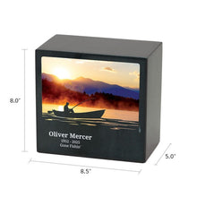 Load image into Gallery viewer, At Peace Memorials Large/Adult 200 Cubic Inches Monumental Memorials Sunrise Fishing Cremation Urn
