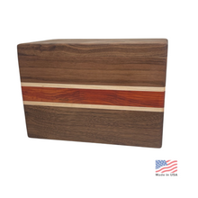 Load image into Gallery viewer, Large/Adult 220 Cubic Inches Chalet Walnut Wood Funeral Cremation Urn for Ashes
