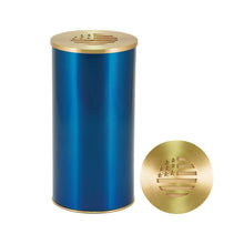 Load image into Gallery viewer, At Peace Memorials Large/Adult 200 Cubic Inches Riverfall Scatter Geneva Flag Blue Cremation Urn
