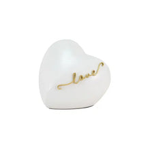 Load image into Gallery viewer, At Peace Memorials Extra Small 50 Cubic Inches Adoring Heart Pearl White Cremation Urn
