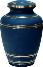 Load image into Gallery viewer, Large/Adult 200 Cubic Inches Wedgewood Blue Brass Funeral Cremation Urn
