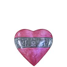 Load image into Gallery viewer, Small/Keepsake 3 Cubic Inches Mother of Pearl Pink Heart Cremation Urn for Ashes
