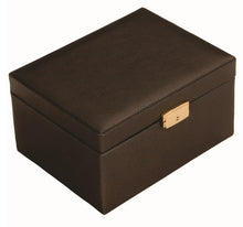 Load image into Gallery viewer, Large/Adult 210 Cubic Inches Brown Leather Chest Funeral Cremation Urn for Ashes
