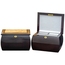 Load image into Gallery viewer, Large/Adult 230 Cubic Inches Mahogany Burlwood Chest Cremation Urn for Ashes

