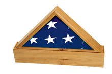 Load image into Gallery viewer, 5" Oak Finish Flag Case
