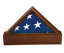 Load image into Gallery viewer, 5" Walnut Finish Flag Case
