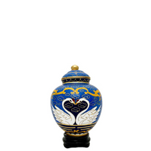 Load image into Gallery viewer, Small/Keepsake 2.5 Cubic Inches Swan Lake Miniature Cremation Urn for Ashes
