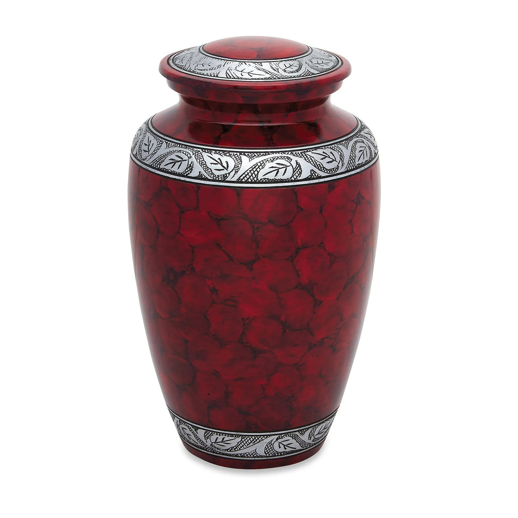 Red 210 Cubic Inches Large/Adult Funeral Cremation Urn for Ashes