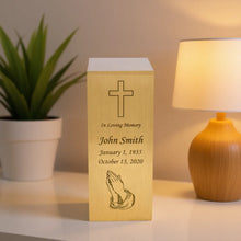 Load image into Gallery viewer, 210 Cubic Inches Sheet Bronze Niche Cremation Urn for Ashes
